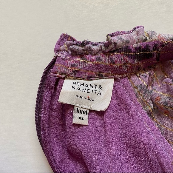 Hemant & Nandita mavi long sleeve Jumpsuit in orchid size XS - Picture 5 of 14